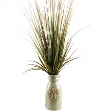 D&W Silks 34" Mixed Grass in Ceramic Planter   556558186